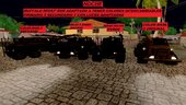 Camión Buffalo MRAP 6x6 adaptado a tener colores intercambiables primario y secundario y con luces adaptadas